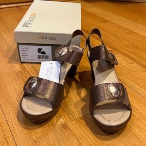 NWT Patrizia by Spring Step Dade heeled sandals, bronze, size 38